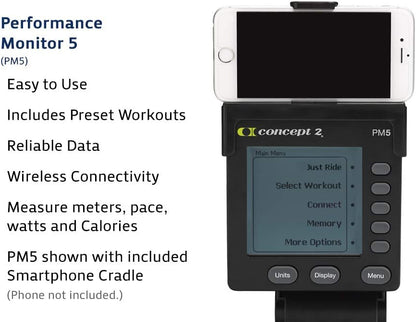 Concept2 BikeErg: Premium Indoor Exercise Bike with PM5 Monitor