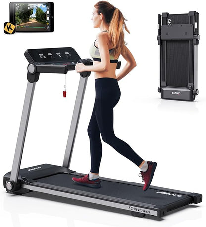 JOROTO Klappbares Laufband für Zuhause – Fitness-Laufband mit App & LED