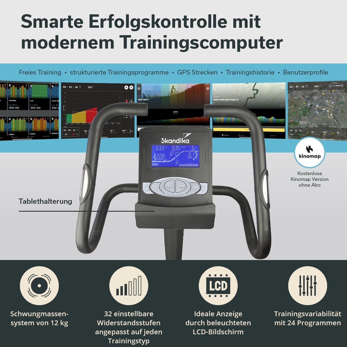 Skandika Morpheus: Ergometer mit 12 kg Schwungmasse