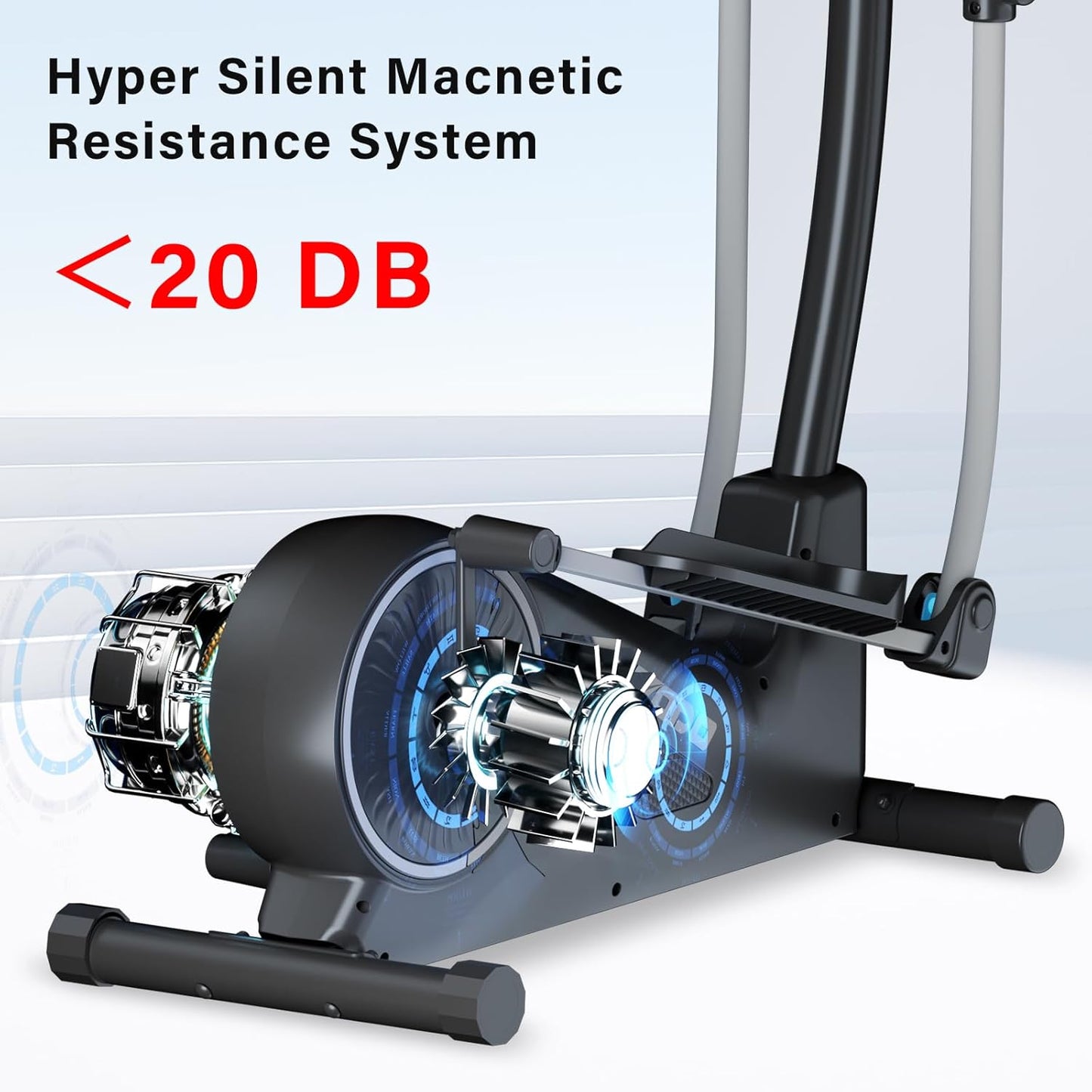 TODO 2-in-1 Heimtrainer Crosstrainer: Leiser Magnetischer Ellipsentrainer mit App