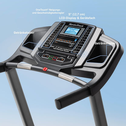 NordicTrack T-Serie: Laufband mit Steigung, Bluetooth, 136 kg Traglast
