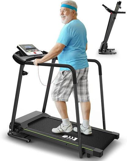 CIIHI Senioren Laufband: Heimtrainer mit extra langen Handläufen für Senioren