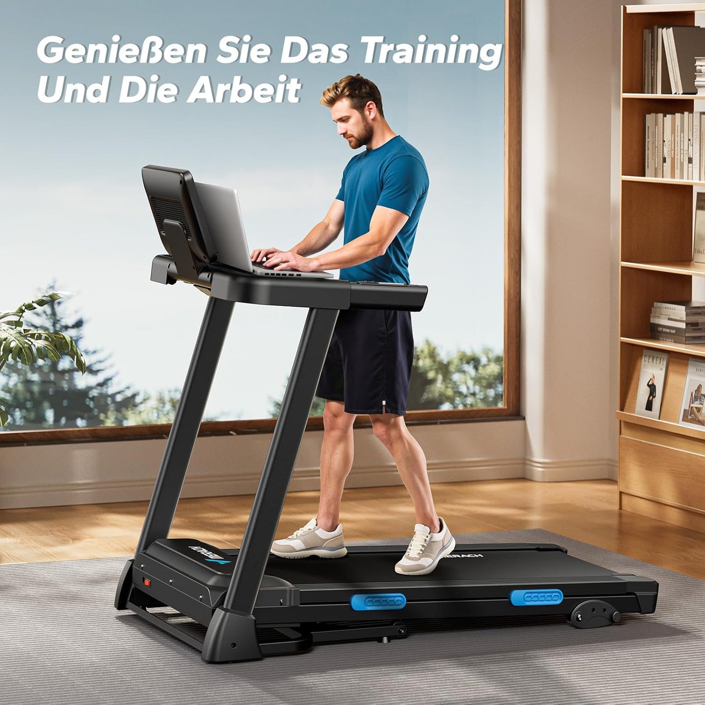 MERACH Klappbares Laufband: 2,5 PS, Steigung, 0,8–12 km/h für Zuhause