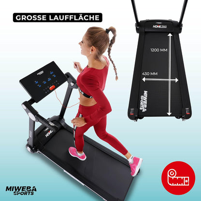 Miweba Sports HT3000 Laufband: 3.5 PS, 10 mph, 15% Steigung, App