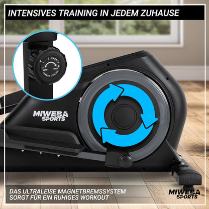 Miweba Sports MC500 Crosstrainer: Leise, 7kg Schwungmasse, LCD Monitor, Heimtrainer