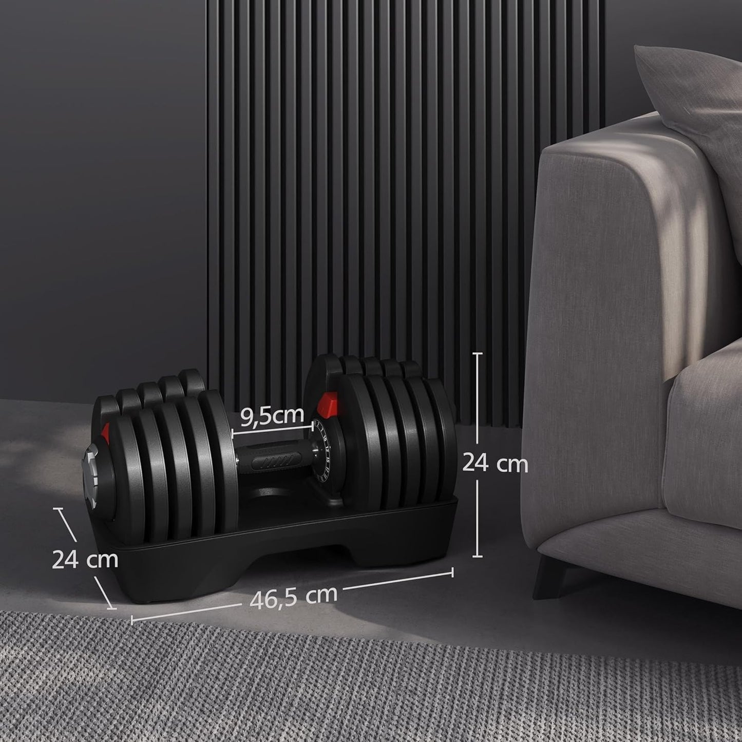 Yaheetech Verstellbare Hantel: 12/16‑in‑1 Schnellverstellung fürs Home‑Gym